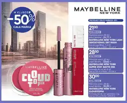 SuperPharm Tusz do rzęs Maybelline New York Lash Sensational Sky High Black oferta