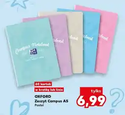 Kaufland Zeszyt Campus A5 Pastel Oxford 60 kartek w kratkę oferta