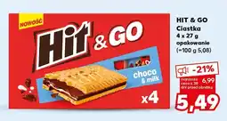 Kaufland Ciastka Hit & Go choco & milk 4-pak oferta