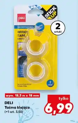 Kaufland Taśma klejąca przezroczysta Deli Stick Up 2-pak oferta