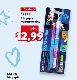 Kaufland Długopis wymazywalny Astra + 2 wkłady oferta