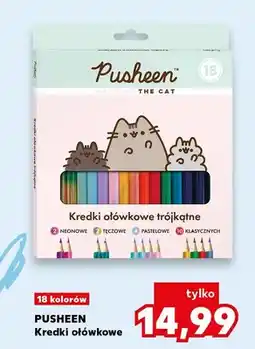 Kaufland Kredki ołówkowe trójkątne Pusheen 18 kolorów oferta