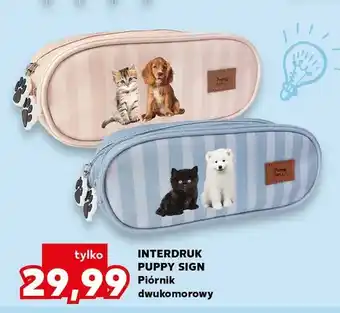 Kaufland Piórnik dwukomorowy Interdruk Puppy Sign oferta