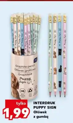 Kaufland Ołówek z gumką Interdruk Puppy Sign oferta