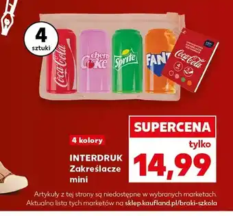 Kaufland Zakreślacze mini Interdruk 4-pak oferta