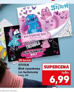 Kaufland Blok rysunkowy biały A4 Stitch oferta