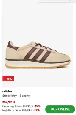 eobuwie Sneakersy Adidas beżowe oferta