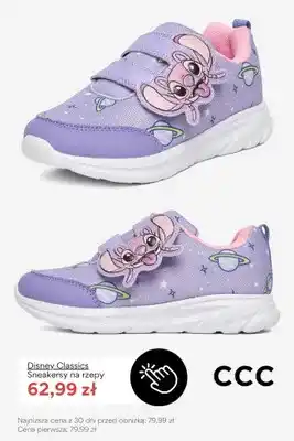 Buty dziecięce sneakersy na rzepy Disney Classics