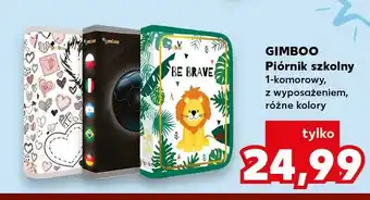 Kaufland Piórnik szkolny 1-komorowy z wyposażeniem GIMBOO oferta