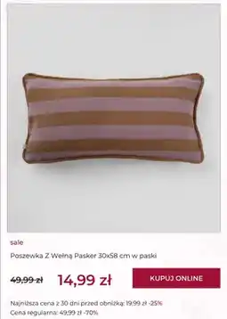 Home&You Poszewka z wełną Pasker w paski home & you oferta
