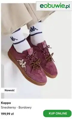 eobuwie Sneakersy Kappa bordowe oferta