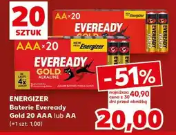 Kaufland Baterie Eveready Gold 20 AAA lub AA oferta