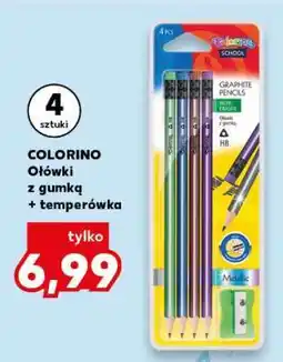 Kaufland COLORINO Ołówki z gumką + temperówka oferta