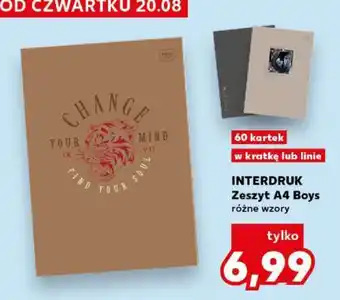 Kaufland INTERDRUK Zeszyt A4 Boys oferta