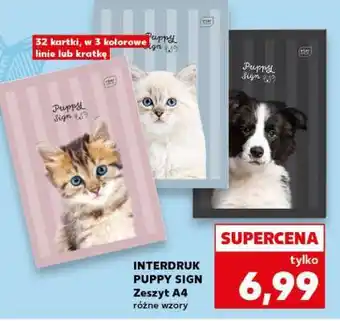 Kaufland INTERDRUK PUPPY SIGN Zeszyt A4 oferta