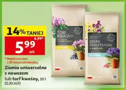 Auchan Ziemia uniwersalna z nawozem lub torf kwaśny oferta