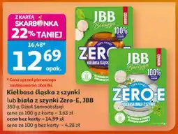 Auchan Kiełbasa śląska z szynki lub biała z szynki Zero-E, JBB oferta