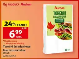 Auchan Torebki śniadaniowe tłuszczoszczelne oferta