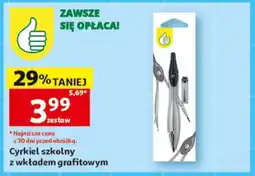 Auchan Cyrkiel szkolny z wkładem grafitowym oferta