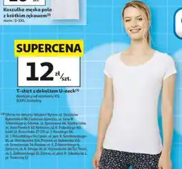 Auchan T-shirt z dekoltem U-neck oferta