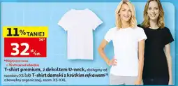 Auchan T-shirt premium, z dekoltem U-neck oferta