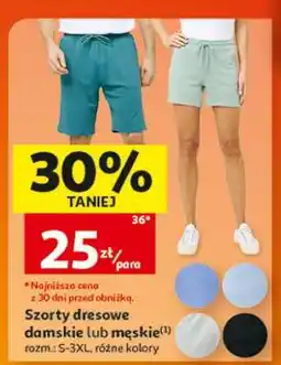 Auchan Szorty dresowe damskie lub męskie oferta