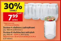 Auchan Zestaw 8 słoików bez zakrętek oferta