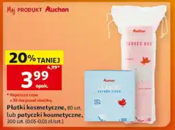 Auchan Płatki kosmetyczne lub patyczki kosmetyczne oferta