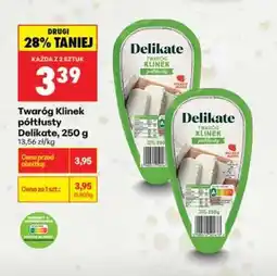 Biedronka Twaróg Klinek półtłusty Delikate, 250 g oferta