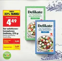 Biedronka Ser sałatkowo-kanapkowy Delikate, 270 g oferta