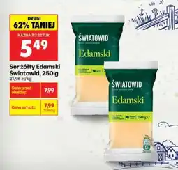 Biedronka Ser żółty Edamski Światowid 250 g oferta