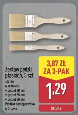 ALDI Zestaw pędzli płaskich, 3 szt oferta