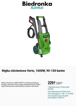 Biedronka Myjka ciśnieniowa Verto oferta