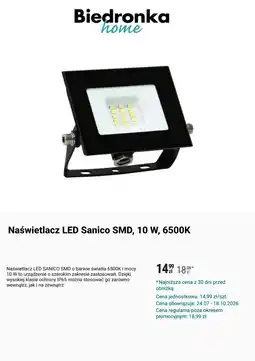 Biedronka Naświetlacz led sanico smd oferta