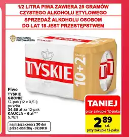 Carrefour Piwo Tyskie oferta