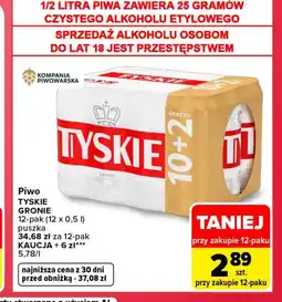 Carrefour Market Piwo Tyskie oferta