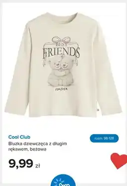 Smyk Bluzka dziewczęca z długim rękawem Cool Club beżowa oferta