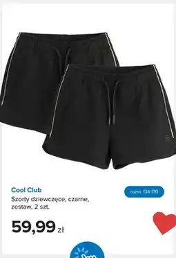 Smyk Szorty dziewczęce Cool Club czarne 2-pak oferta