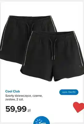 Szorty dziewczęce Cool Club czarne 2-pak
