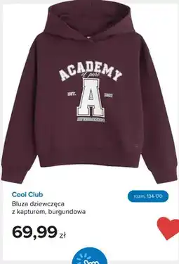 Smyk Bluza dziewczęca z kapturem burgundowa Cool Club oferta