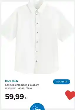 Smyk Koszula chłopięca z krótkim rękawem Cool Club loose biała oferta
