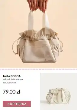 Homla Torba na lunch Homla COCOA śmietankowa oferta