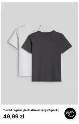 4F T-shirt regular gładki dziewczęcy 4F 2-pak oferta