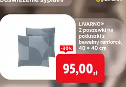 Lidl LIVARNO 2 poszewki na poduszki z bawełny renforcé, 40 × 40 cm oferta