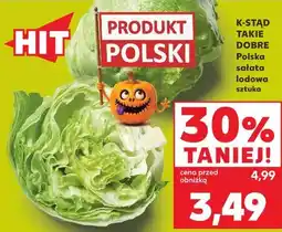 Kaufland K-STĄD TAKIE DOBRE Polska sałata lodowa sztuka oferta