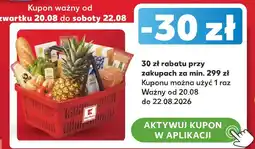 Kaufland Kupon -30 zł rabatu przy zakupach za min. 299 zł z aplikacją Kaufland Card oferta