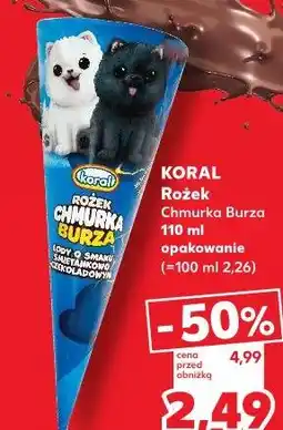 Kaufland KORAL Rożek Chmurka Burza o smaku śmietankowo-czekoladowym oferta