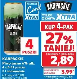 Kaufland Karpackie Piwo jasne 6% alk oferta