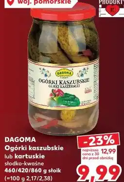 Kaufland Dagoma Ogórki kaszubskie lub kartuskie słodko-kwaśne oferta