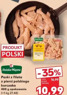 Kaufland Stoisko Mięsne Paski z fileta z piersi polskiego kurczaka oferta